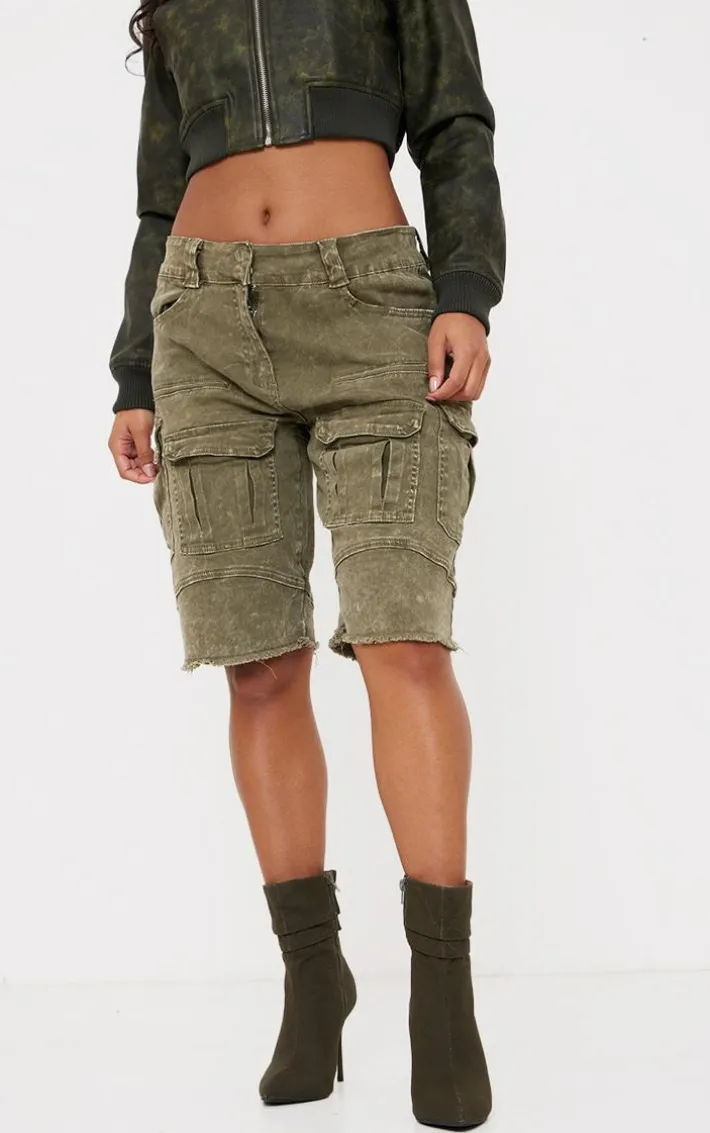 Khaki Woven Point Toe Ruched High Heeled Ankle Boots