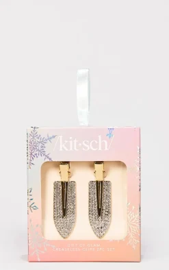 Kitsch Gift Of Glam Creaseless Clips 2Pc Set