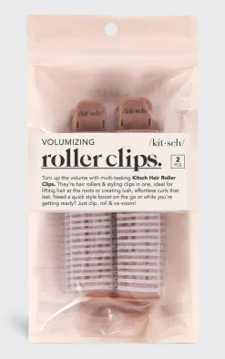 Kitsch Recycled Plastic Volumising Hair Rollers 2 Piece Set Terracotta