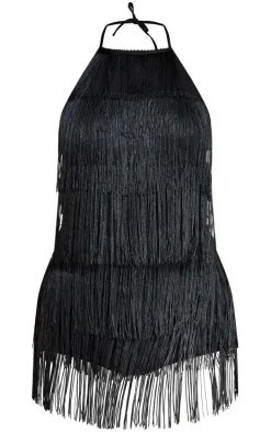 Kristine Black Tassel Romper