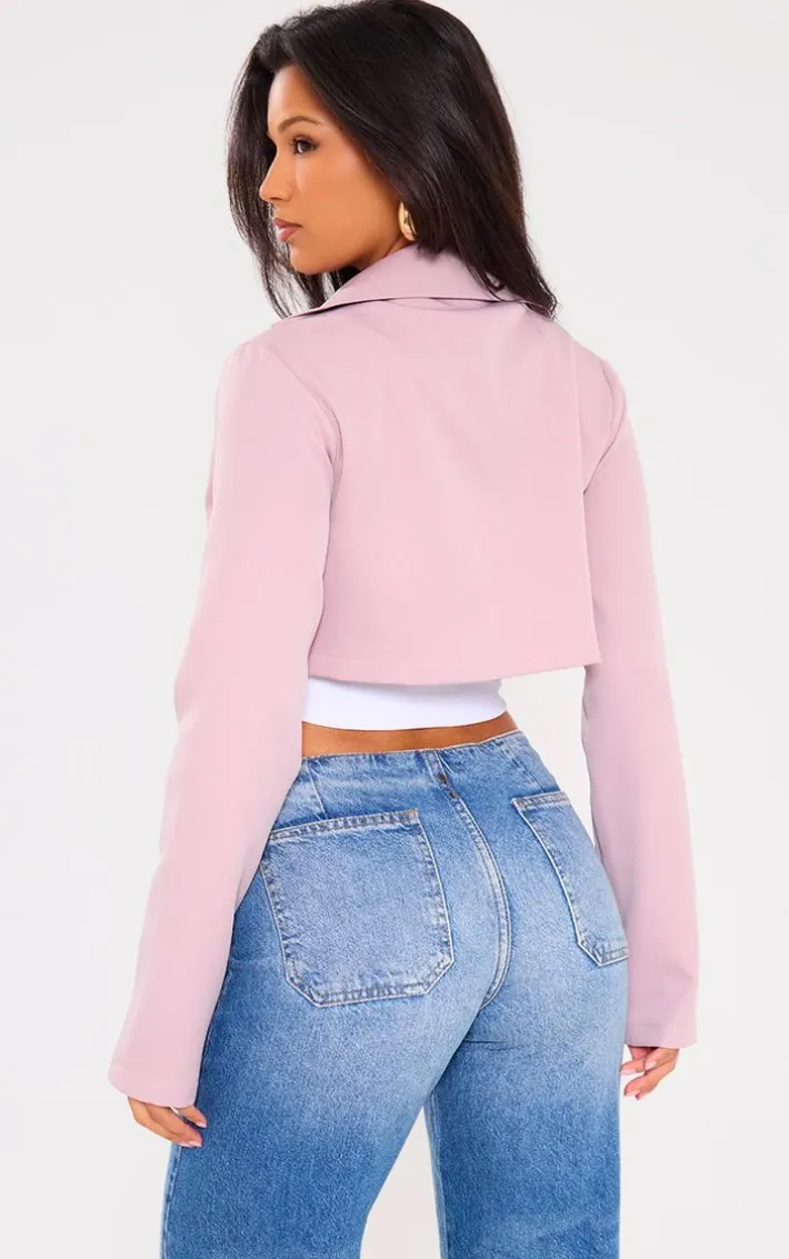 Lavender Minimal Cropped Blazer