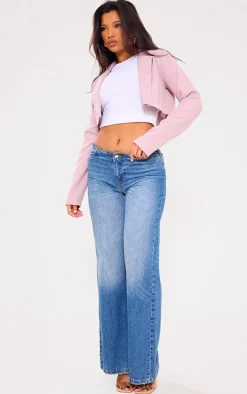 Lavender Minimal Cropped Blazer