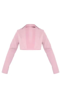 Lavender Minimal Cropped Blazer