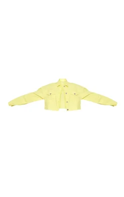 Lemon Cropped Denim Jacket