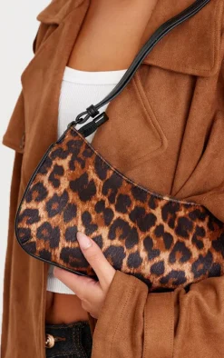 Leopard Print Slim Shoulder Bag