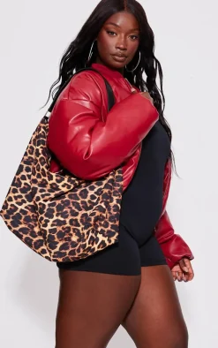 Leopard Print Slouchy Tote Bag