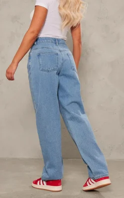 Light Blue Basic Straight Leg Jeans