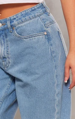 Light Blue Basic Straight Leg Jeans