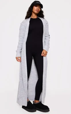 Light Grey Maxi Knitted Cardigan
