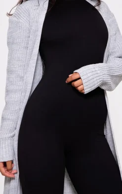 Light Grey Maxi Knitted Cardigan