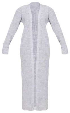 Light Grey Maxi Knitted Cardigan