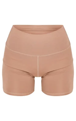 Light Mocha Padded Cross Back Sculpt Top