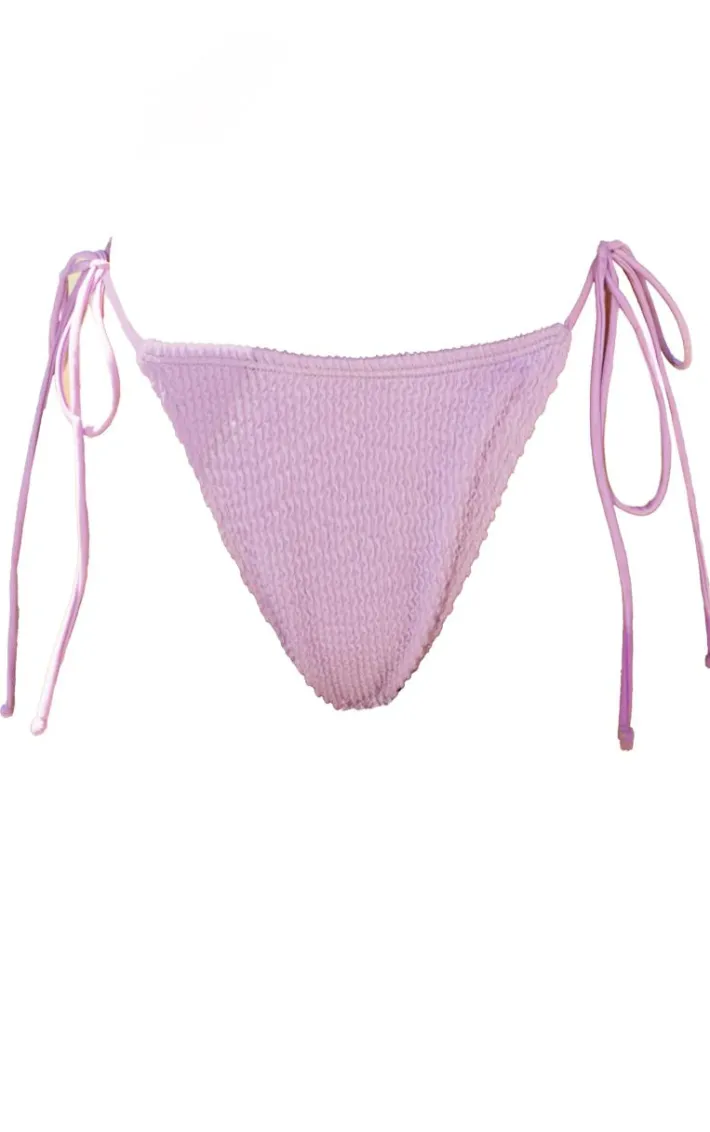 Lilac Crinkle Triangle Bikini Top