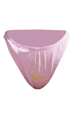 Lilac High Leg Sports Club Bikini Bottoms