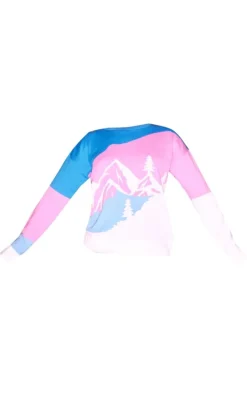 Lilac Landscape Oversized Christmas Sweater