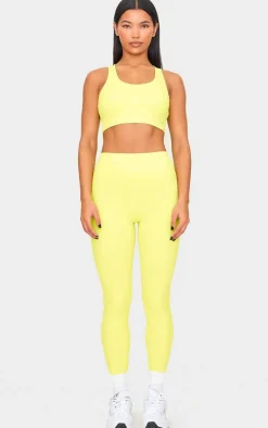 Lime Sculpt Double Layer Padded Sports Bra