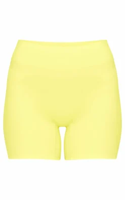 Lime Sculpt High Waist Gym Shorts