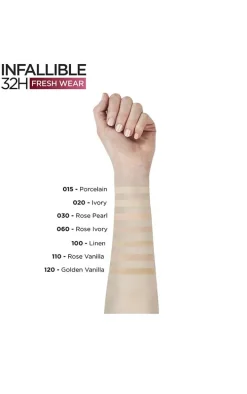 L'Oreal Paris Infallible 32H Fresh Wear Foundation 15 Porcelain Vitamin