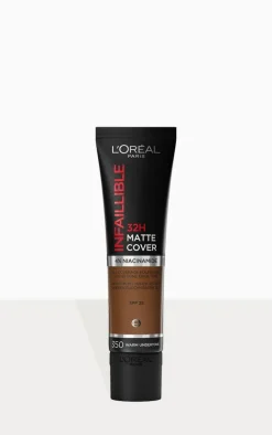 L'Oreal Paris Infallible 32H Matte Cover Liquid Foundation with 4% NiacinamideSPF 25, 30ml Shade 350