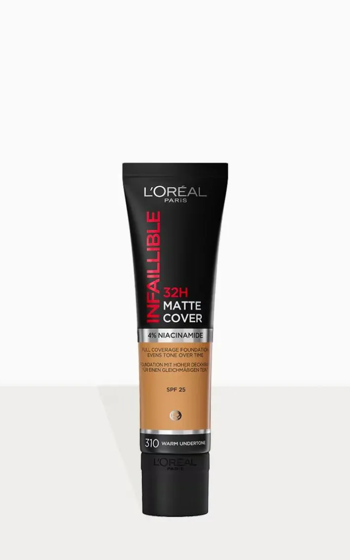 L'Oreal Paris Infallible 32H Matte Cover Liquid Foundation with 4% Niacinamide SPF 25 30ml Shade 310