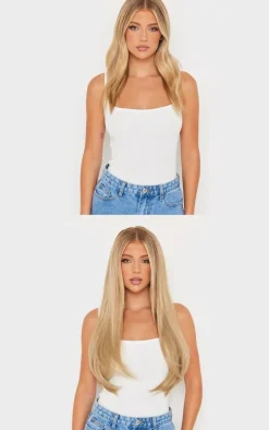 LullaBellz 22" 5 Piece Straight Clip In Hair Extensions California Blonde