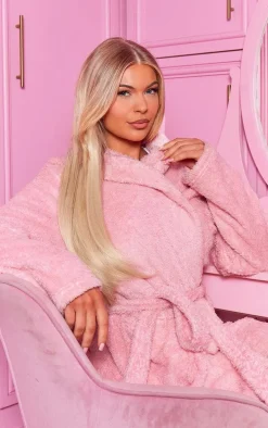 Lullabellz 22" 5 Piece Super Thick Rooted Straight Clip In Hair Extensions Light Blonde