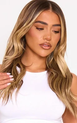 Lullabellz 18" Hidden Halo Brushed Out Wave Hair Extensions - Mellow Brown