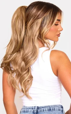 Lullabellz Blow Dry 16"Claw Clip Pony - Mellow Brown