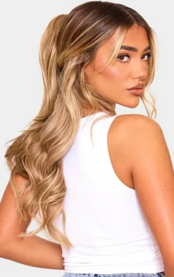 Lullabellz Blow Dry 16"Claw Clip Pony - Mellow Brown