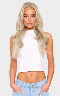 Lullabellz Blow Dry 16"Claw Clip Pony - Bleach Blonde