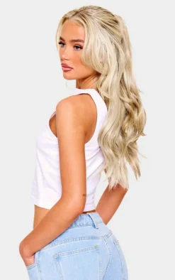 Lullabellz Blow Dry 16"Claw Clip Pony - Bleach Blonde