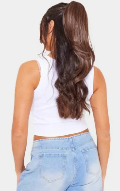 Lullabellz Blow Dry 16"Claw Clip Pony - Warm Brunette