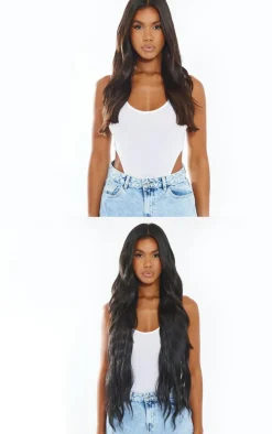 Lullabellz Extra AF 34'' 5 Piece Natural Wavy Clip In Hair Extensions Raven