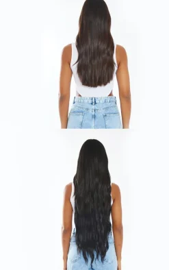 Lullabellz Extra AF 34'' 5 Piece Natural Wavy Clip In Hair Extensions Raven