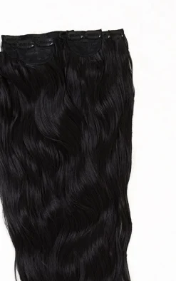 Lullabellz Extra AF 34'' 5 Piece Natural Wavy Clip In Hair Extensions Raven