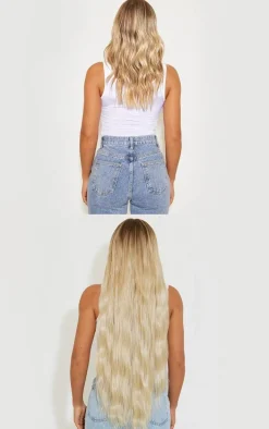 Lullabellz Extra AF 34'' 5 Piece Natural Wavy Clip Ins Light Blonde