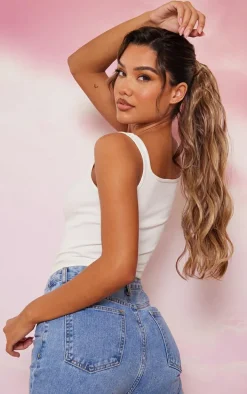 Lullabellz Midi Grande Brushed Out Wave 22" Wraparound Pony Mellow Brown