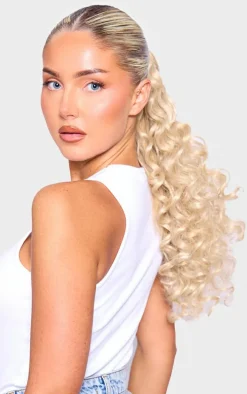 Lullabellz Midi Grande Curly Corkscrew 20" Wraparound Pony Light Blonde