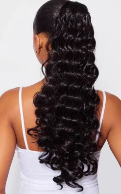 Lullabellz Midi Grande Curly Corkscrew 20" Wraparound Pony Dark Brown