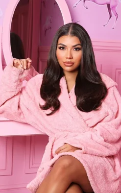 Lullabellz Super Thick 16" 5 Piece Blow Dry Wavy Clip In Hair Extensions Chocolate Brown