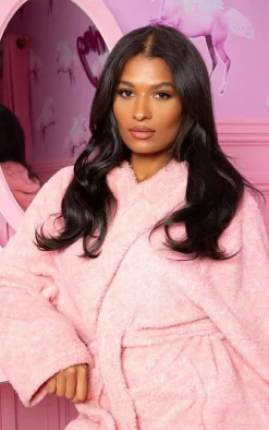 Lullabellz Super Thick 16" 5 Piece Blow Dry Wavy Clip In Hair Extensions Natural Black