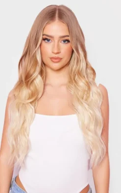 Lullabellz Super Thick 22" 5 Piece Wave Hair Extensions Light Blonde