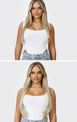 Lullabellz Thick 24` 1 Piece Straight Clip In Hair Extensions California Blonde