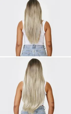 Lullabellz Thick 24` 1 Piece Straight Clip In Hair Extensions California Blonde