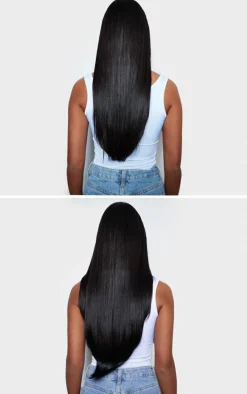 Lullabellz Thick 24` 1 Piece Straight Clip In Hair Extensions Raven