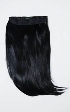 Lullabellz Thick 24` 1 Piece Straight Clip In Hair Extensions Raven