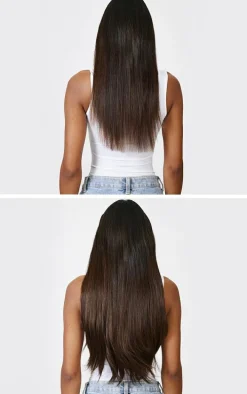 Lullabellz Thick 24` 1 Piece Straight Clip In Hair Extensions Chocolate Brown