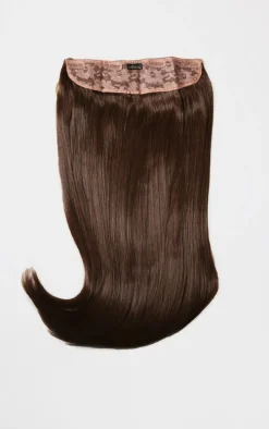 Lullabellz Thick 24` 1 Piece Straight Clip In Hair Extensions Chocolate Brown