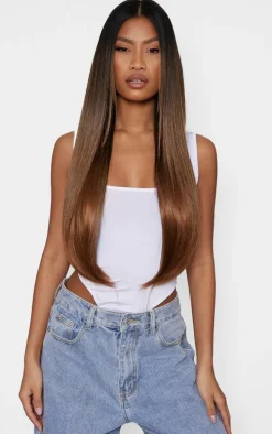 Lullabellz Thick 24` 1 Piece Straight Clip In Hair Extensions Golden Brown