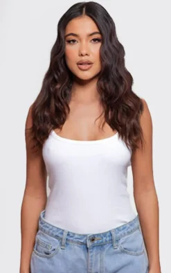 Lullabellz Thick 14" 1 Piece Textured Wave Clip In Hair Extensions Warm Brunette